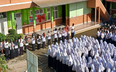 MTs Negeri 1 Lampung Tengah Gelar Upacara Pembukaan Asesmen Madrasah (AM) Siswa Kelas 9 Tahun Pelajaran 2023/2024