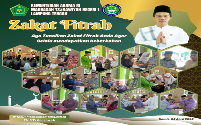 MTs Negeri 1 Lampung Tengah Salurkan Zakat Fitrah di Madrasah